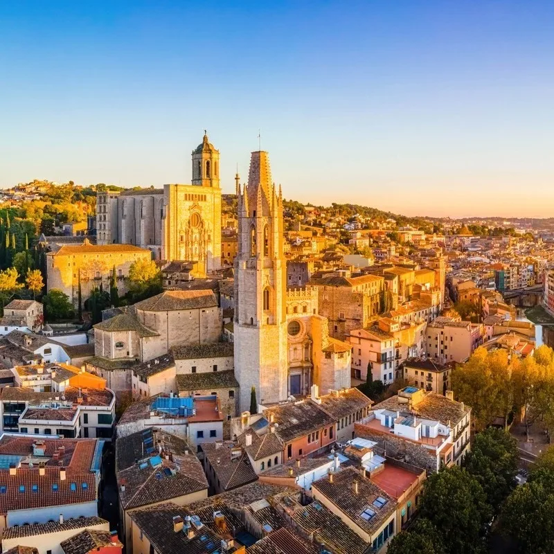 Move Over Barcelona! This Beautiful Medieval City Nearby Is Stealing The Spotlight Aerial View Of Girona, A Medieval City In Catalonia, Spain, Southern Europe.jpg