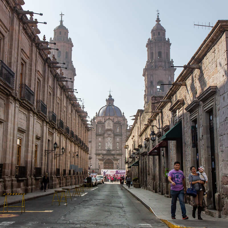 Historic Colonial City Of Morelia, Michoacan, Central Mexico, Latin America