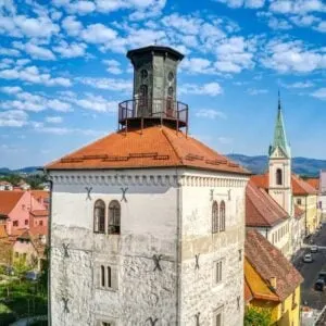 Lotr&scaron;čak Tower In The Upper Town Of Zagreb, Croatia, Central Eastern Europe