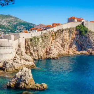 Panoramic view of Dubrovnik city walls