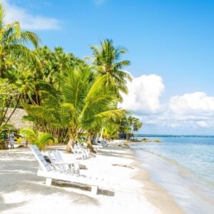 A Stunning Caribbean Beach In Playa Blanca, Guatemala In Central America