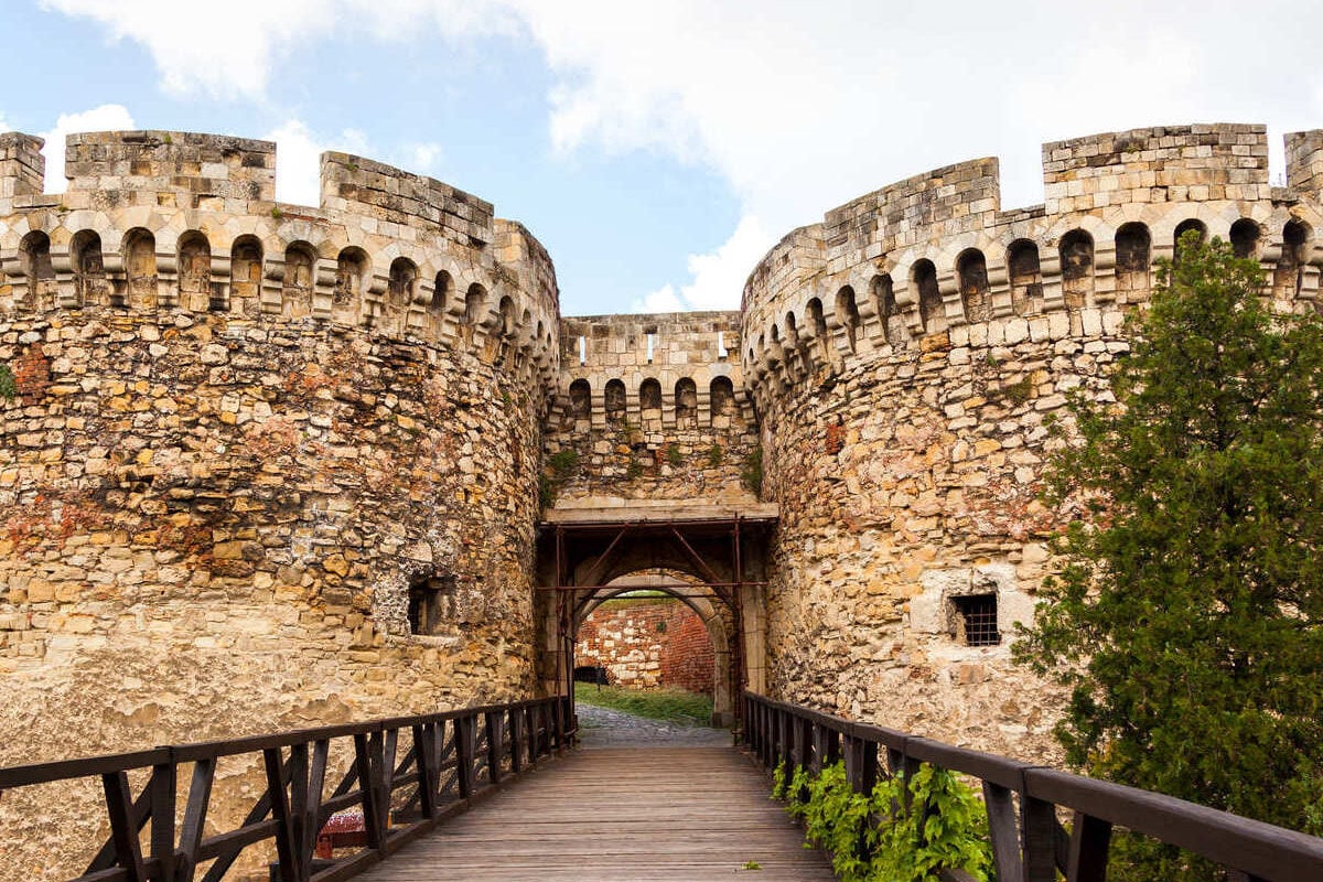 Drawbridge Leading To Kalegmadan Fortress In Belgrade, Serbia, Eastern Europe