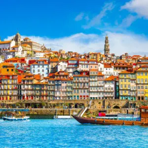 Historic Old Town Of Porto Seen From Across Douro River, Northern Portugal, Iberian Europe