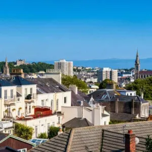 Skyline Of Saint Helier, Capital Of The Bailiwick Of Jersey, Administered By The United Kingdom, Northern Europe