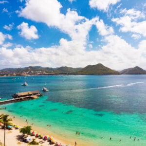 St. Lucia's Pigeon Island beach