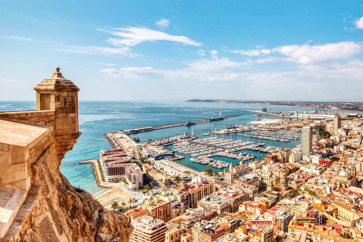 Alicante Seen From The Hilltop Castle, Spain