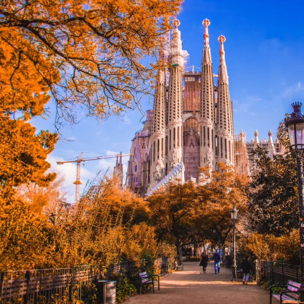 Basilica of the Sagrada Familia in Barcelona, ​​Spain.
