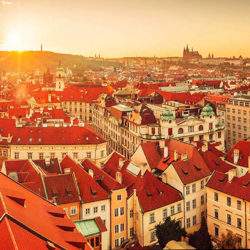 Red Roofs Of Prague, Czechia, Central Europe