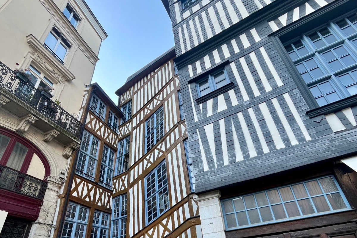 The half timber medieval buildings of Rouen
