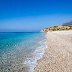 Vlora Beach In Albania, Southern Europe