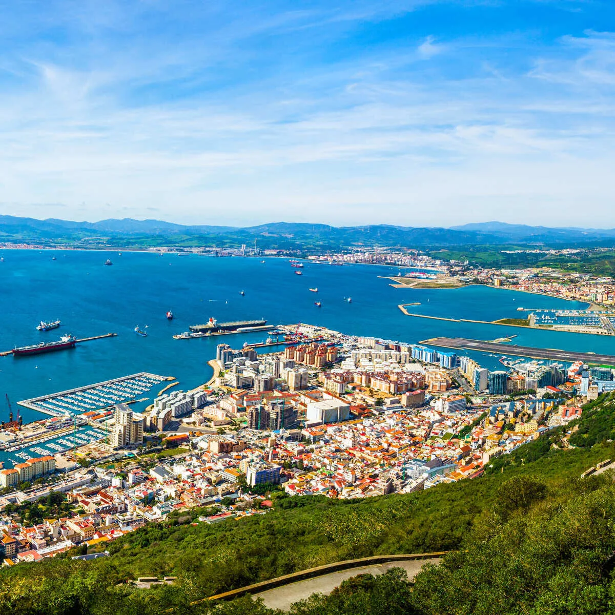 Aerial View Of The Gibraltar Port