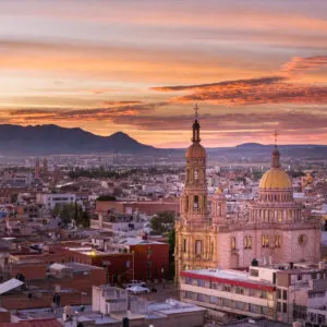 Aerial View Of The Historic Center Of Aguascalientes, Mexico
