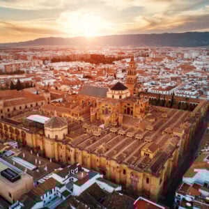 Aerial View Of The Mosque-Cathedral Of Cordoba, Spain
