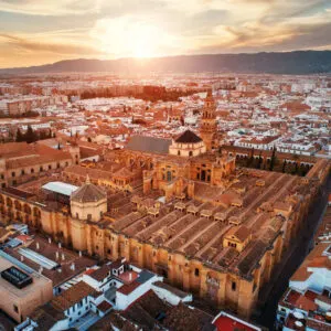 Aerial View Of The Mosque-Cathedral Of Cordoba, Spain