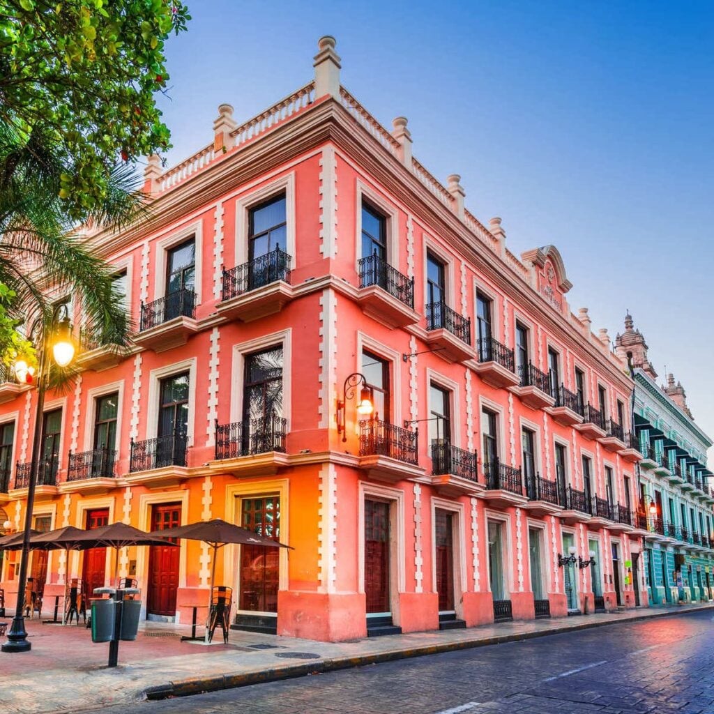Colonial Architecture In Merida, Yucatan, Mexico