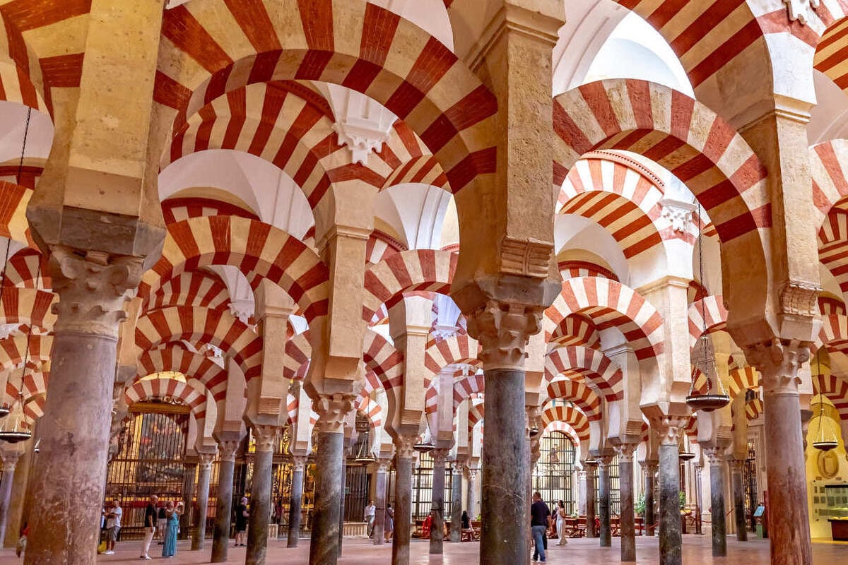 Columns Of The Cordoba Mosque-Cathedral, Spain