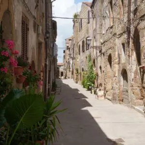 Historical Street In The Medieval Town Of Grosseto, Italy