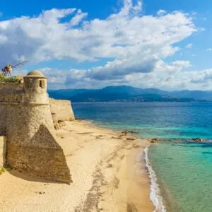 Old Citadel On Pristine Corsica Beach, France