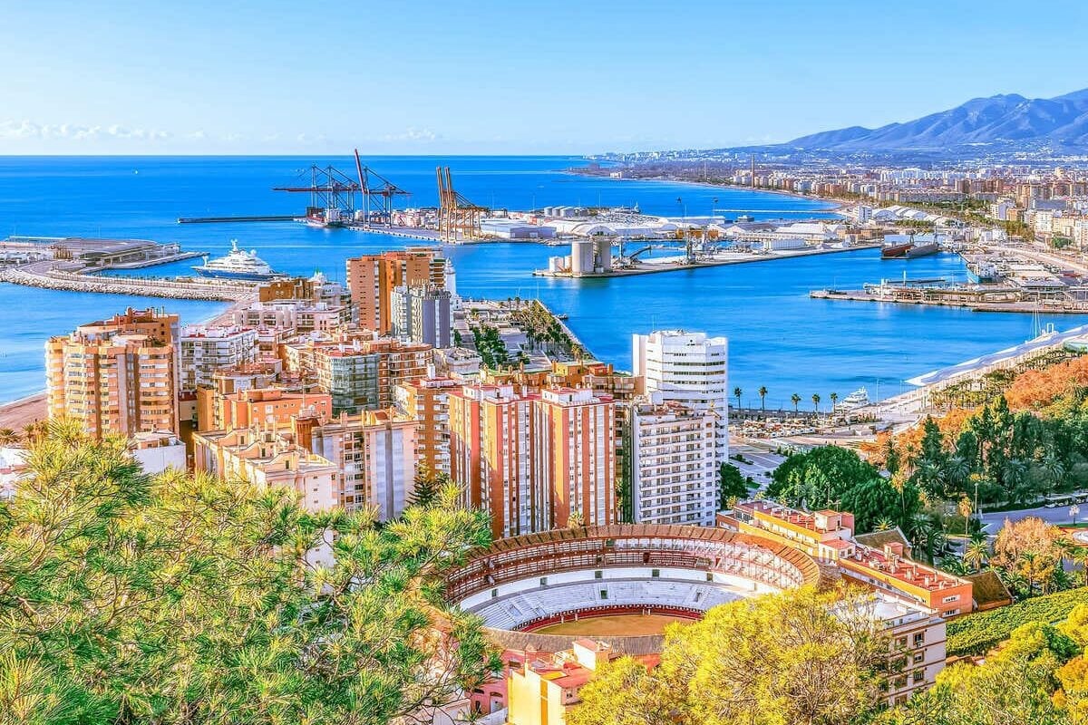 Panoramic View Of Malaga, Spain