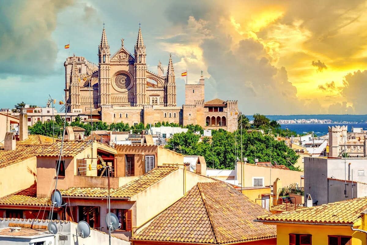 Picturesque View Of Palma De Mallorca In Spain, Southern Europe
