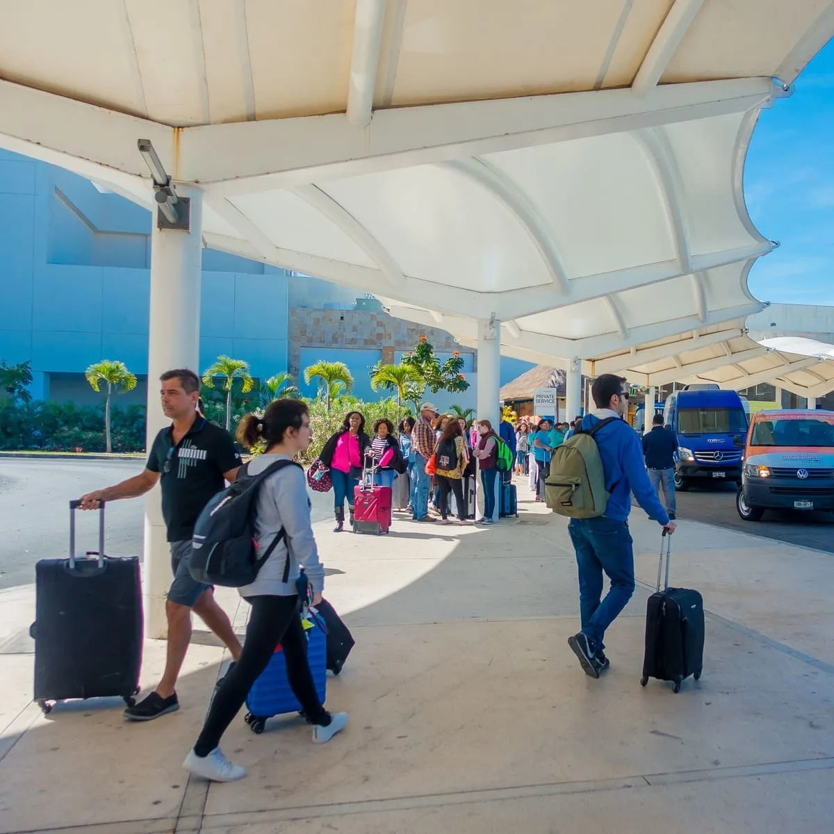 Tourists Leaving From Cancun International Airport
