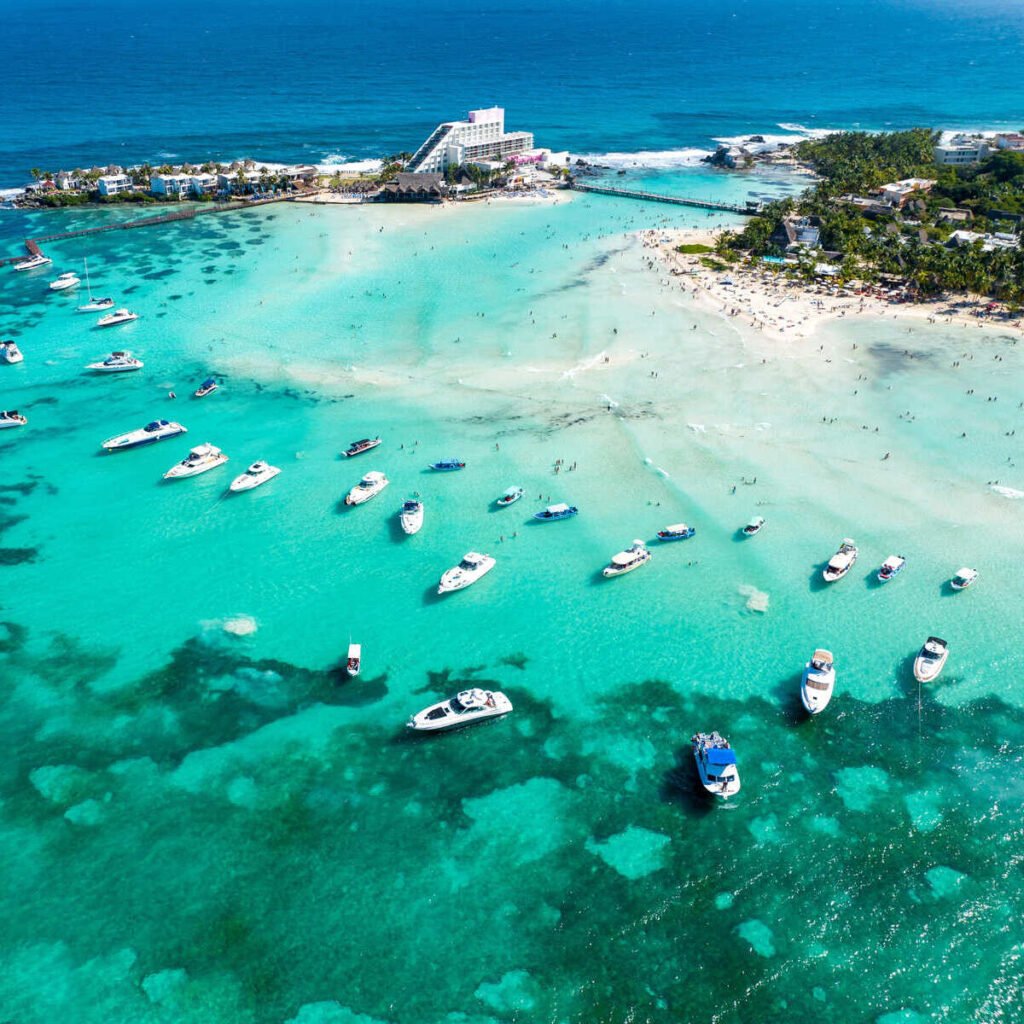 Aerial View Of Isla Mujeres, Mexico