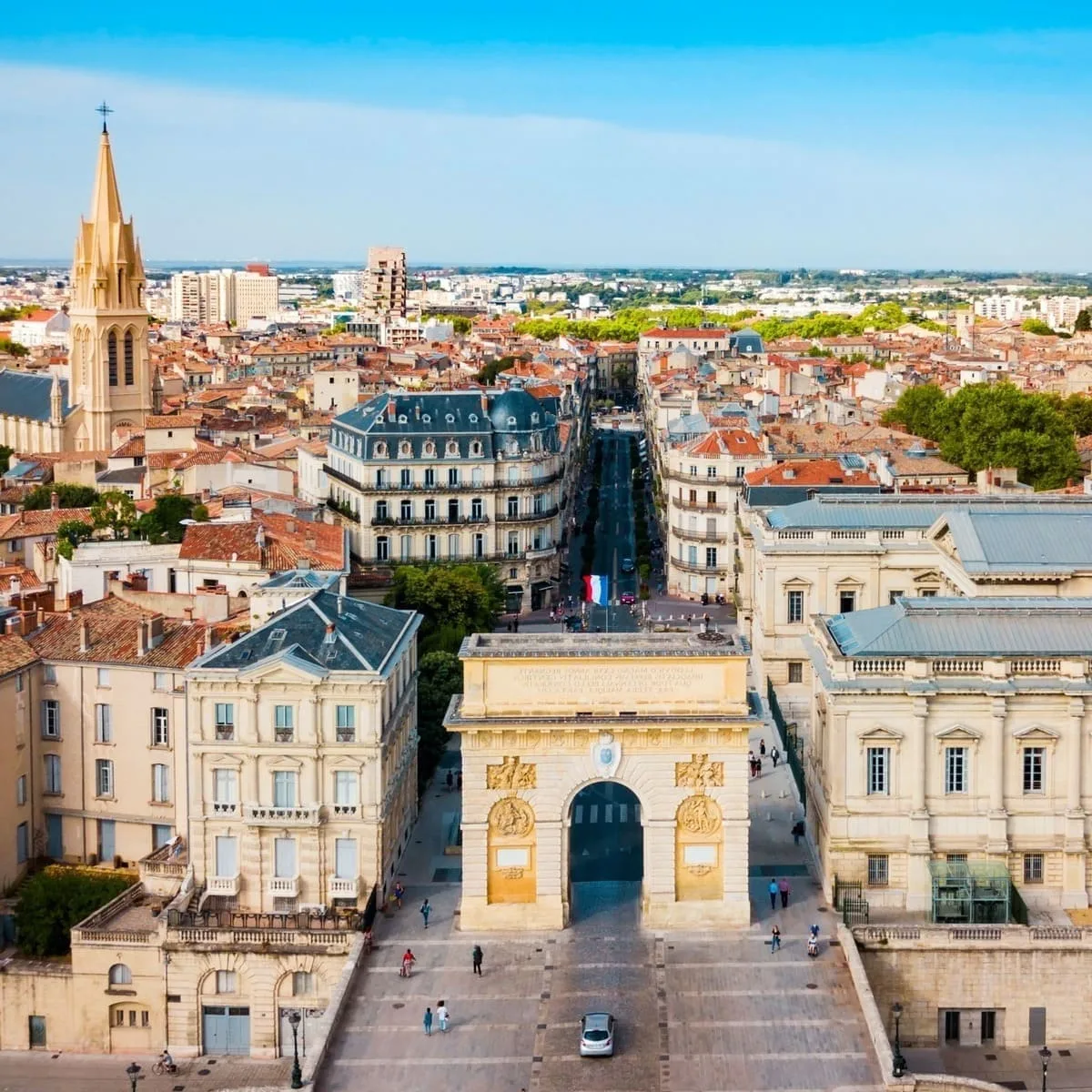 Aerial View Of Montpellier, France