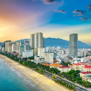 Aerial View Of The Coastal Area Of Nha Trang, Vietnam