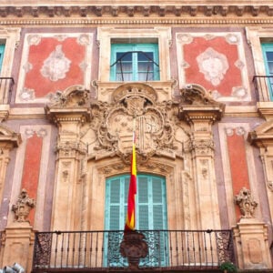 Ornate Facade Of The Episcopal Palace In Murcia, Spain
