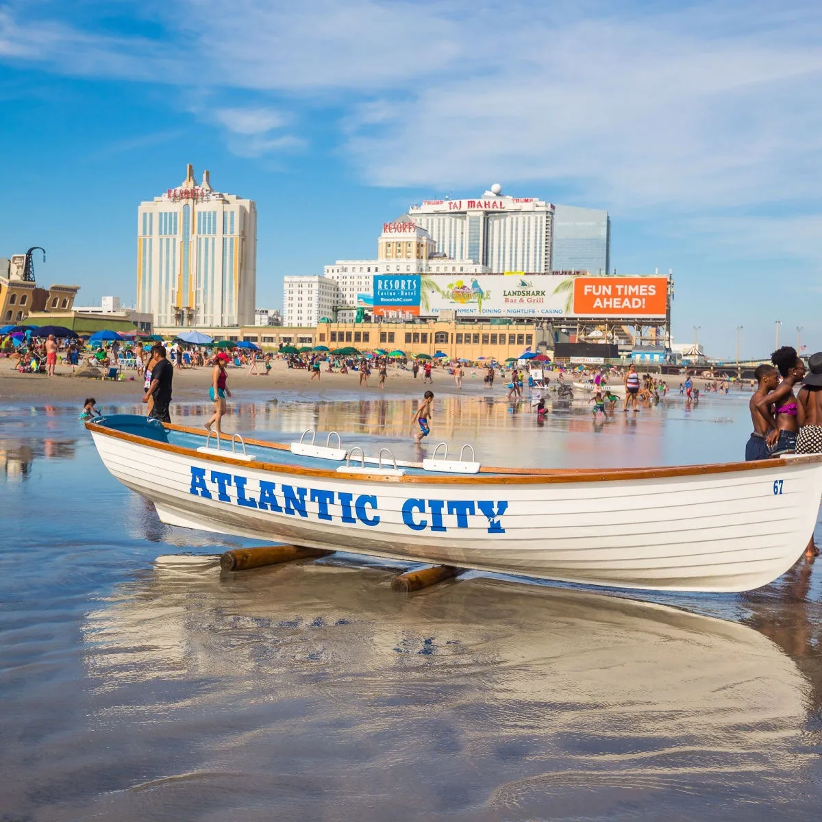 The beach in Atlantic City