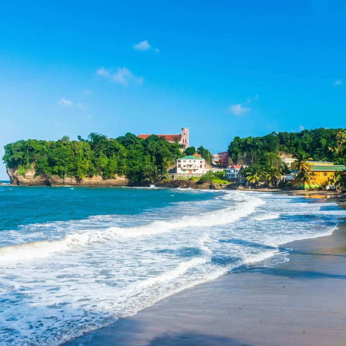 A Sandy Beach In Grenada In The East Caribbean