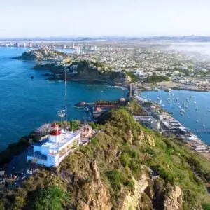Aerial View Of Mazatlan Lighthouse In Mexico