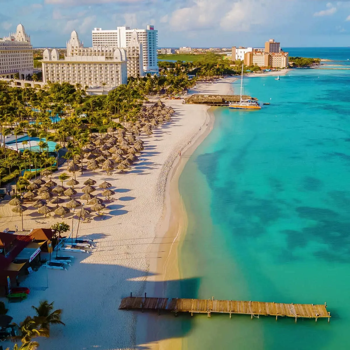 Panoramic View Of Aruba In The Dutch Caribbean