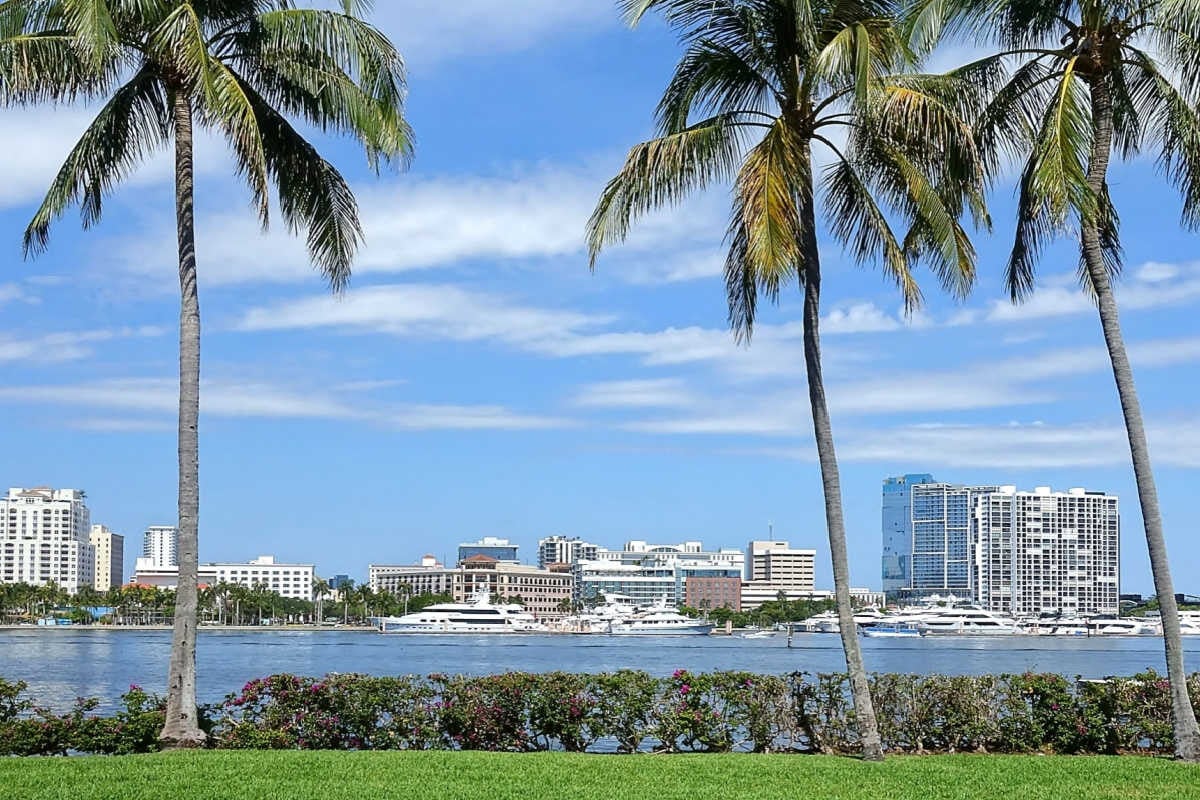 West Palm Beach skyline as seen from Palm Beach