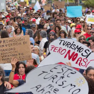 Anti-tourism protest in Canary Islands