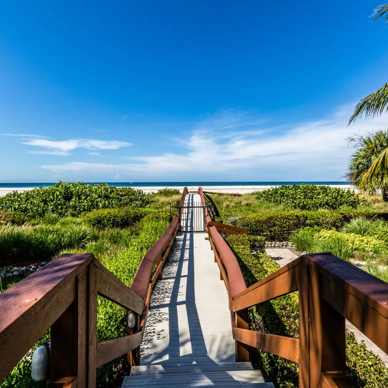 Boardwalk leading to Marco Island beach