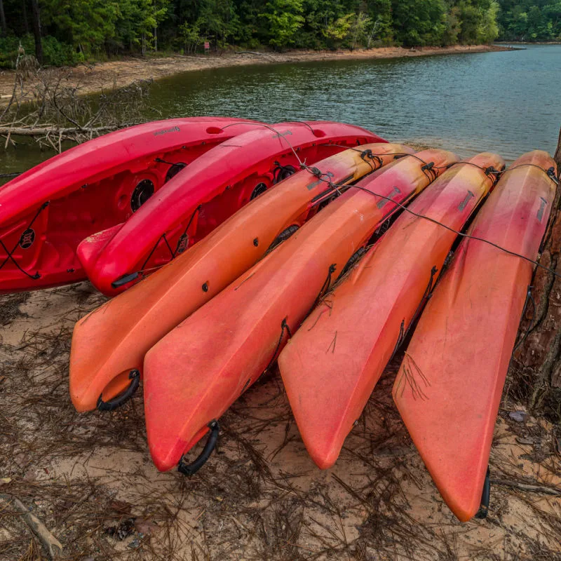 Kayaks at Lake Lanier