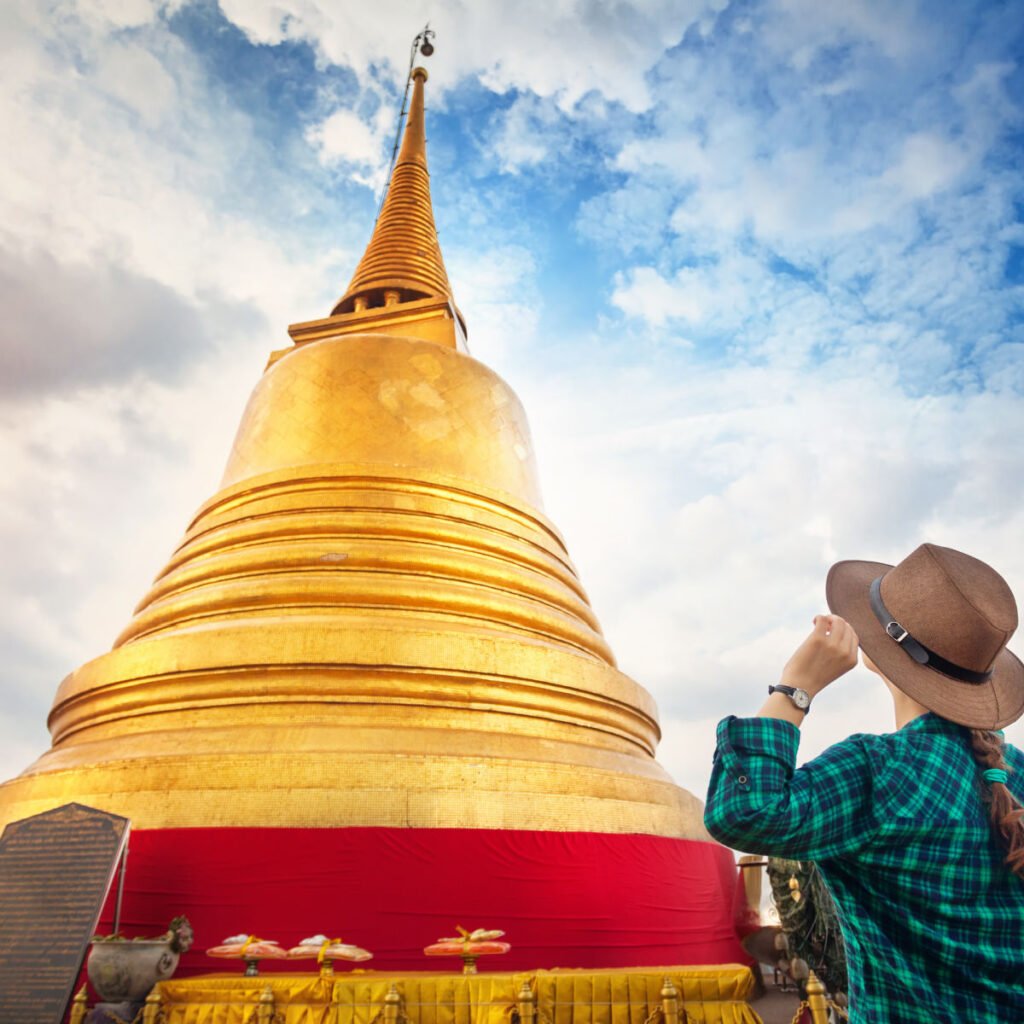 Stupa-in-Wat-Saket-temple-in-Bangkok-Thailand