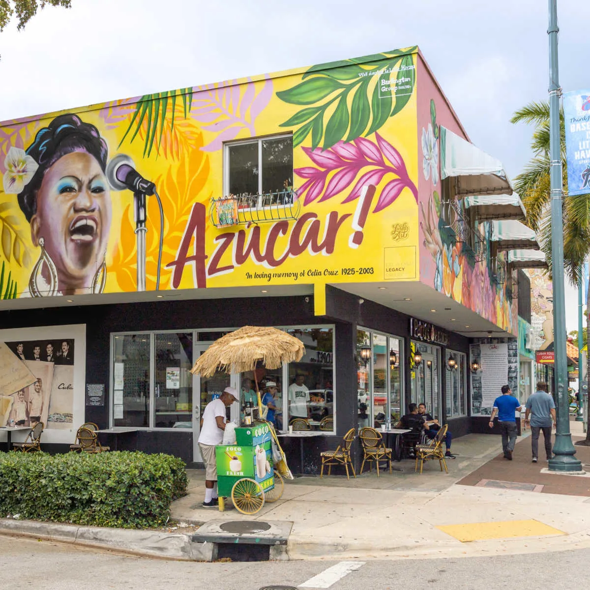 Vibrant street mural in Miami's Little Havana