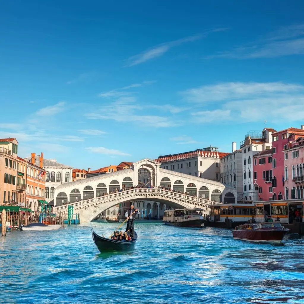 View Of Rialto Bridge In Venice, Italy