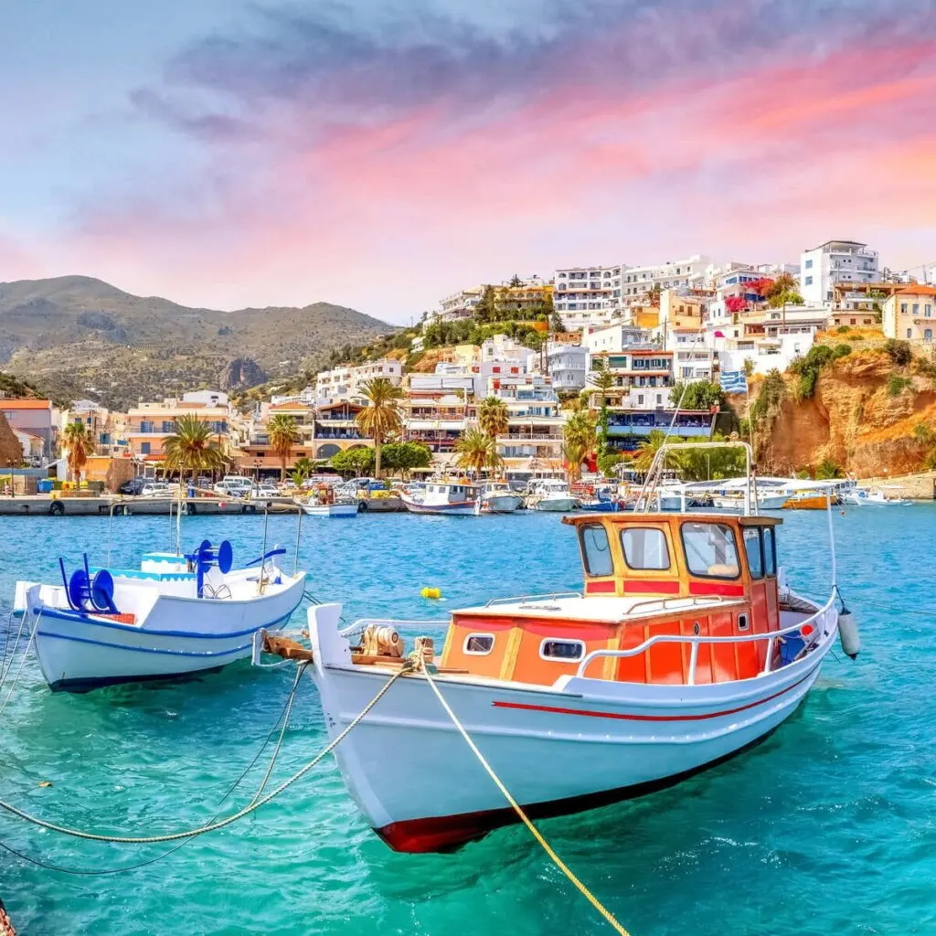 Agia Galini Town In Crete, Greece