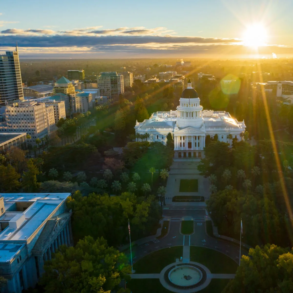 California State Capitol at sunrise