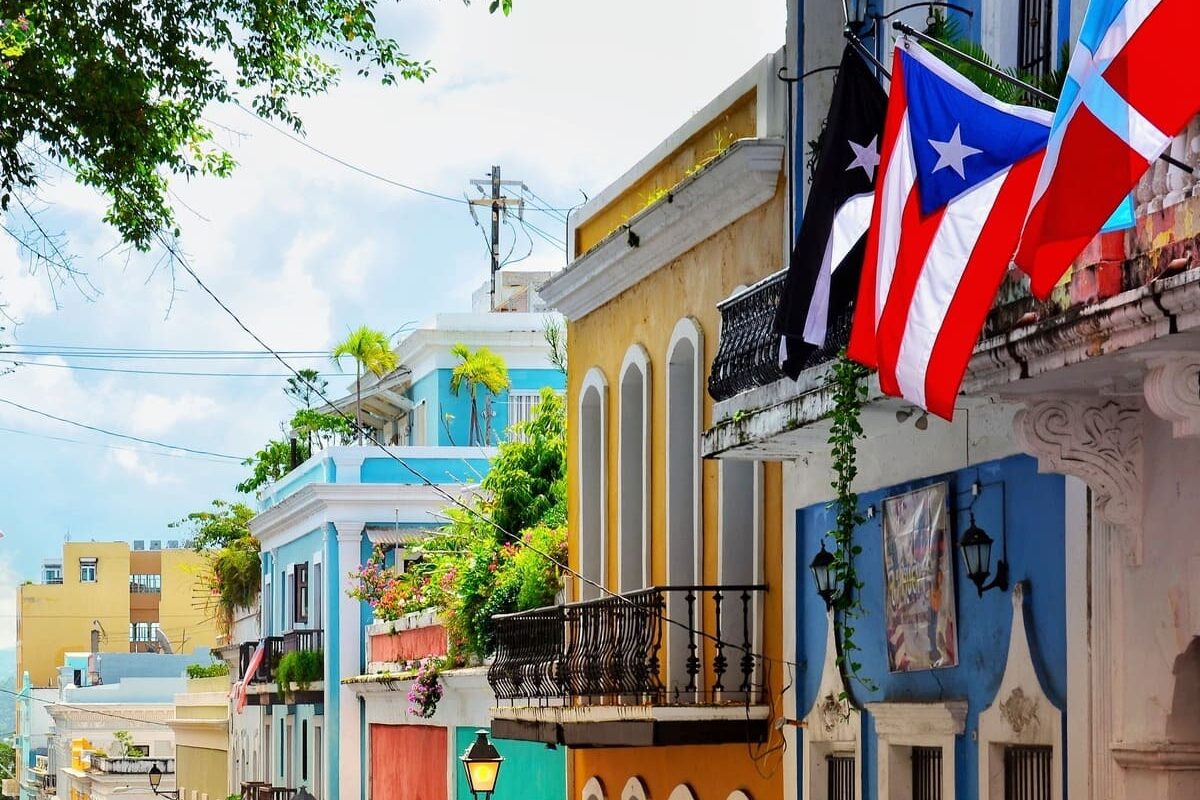 Colorful Houses In Old San Juan Puerto Rico