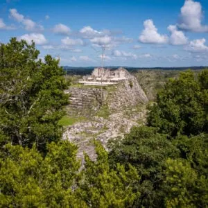 Ichkabal archeological zone in Bacalar, Mexico