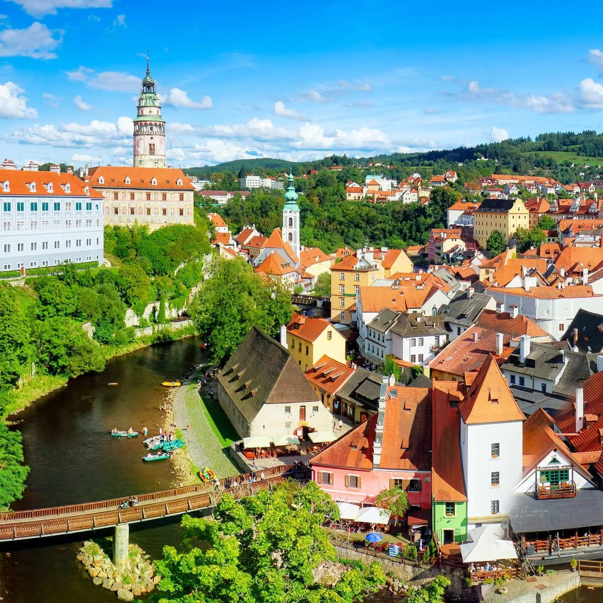 Panoramic View Of Cesky Krumlov, Czechia