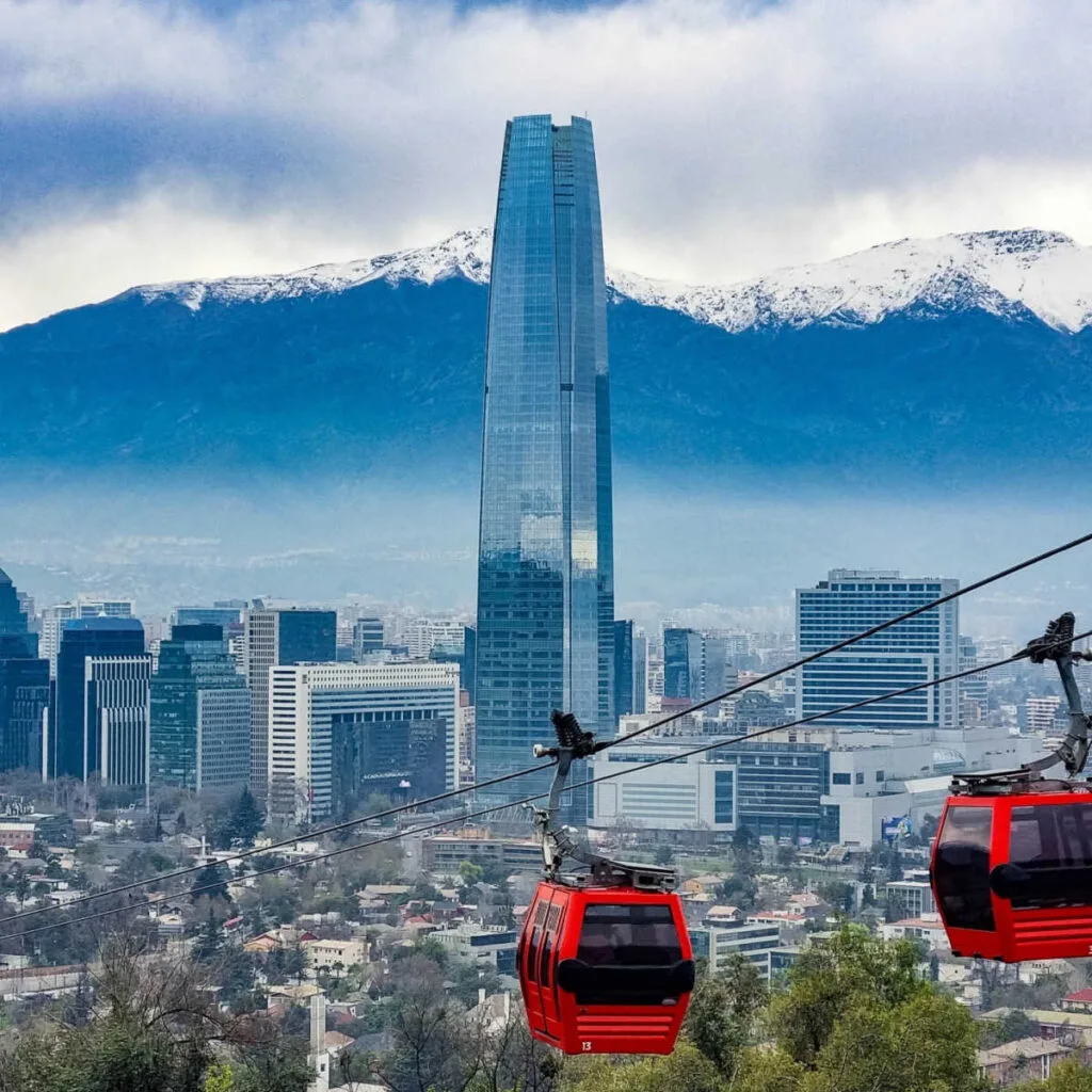 Santiago, Chile. Metropolitan Park cable car