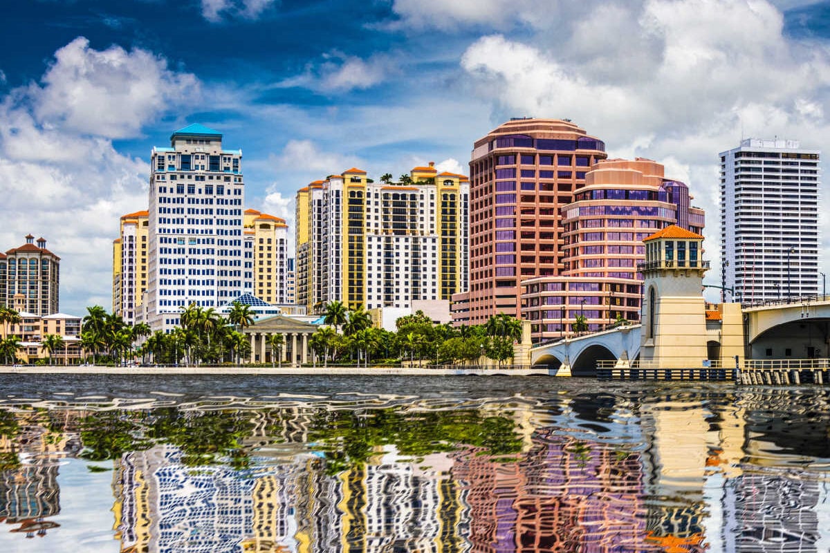 Skyline Of West Palm Beach, Florida