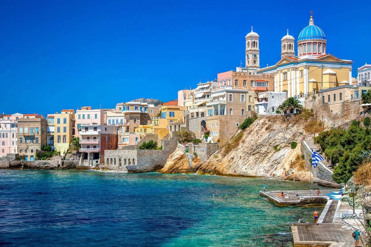 Ermoupoli In Syros Island, Greece