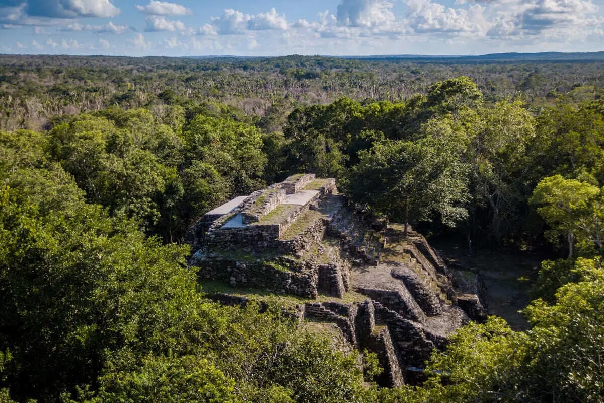 Aerial View Of Ichkabal In Mexico