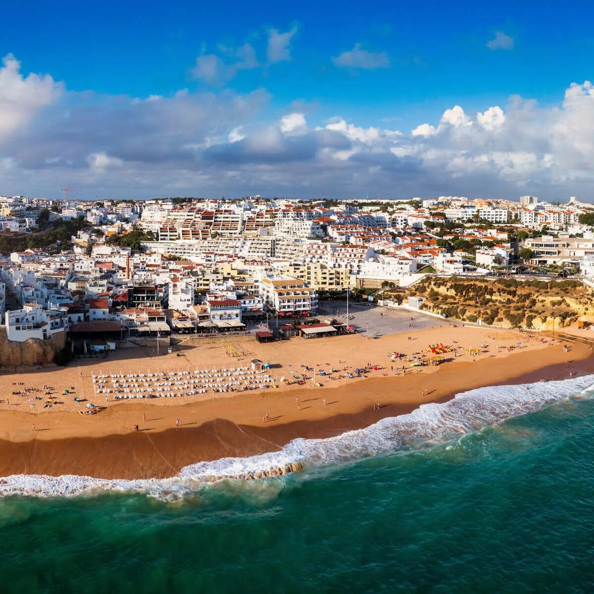 Aerial panoramic view of Albufeira, Algarve, Portugal